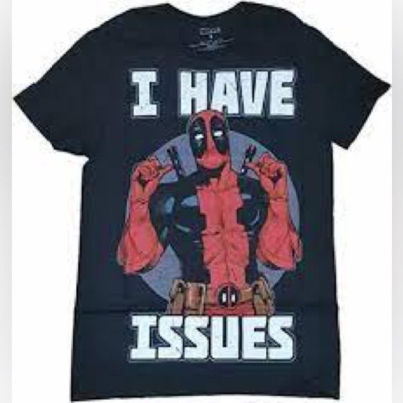 MARVEL Deadpool ‘I Have Issues' Men's Graphic Short Sleeve T-shirt - Picture 1 of 5
